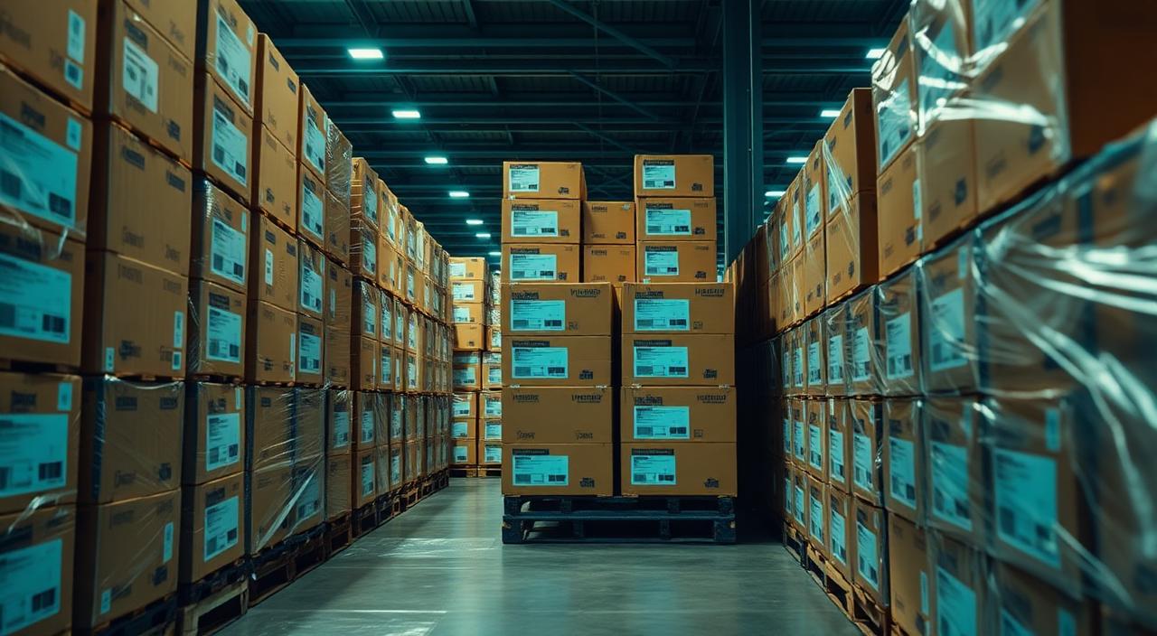 Enterprise laptops staged in volume ahead of a workplace deployment