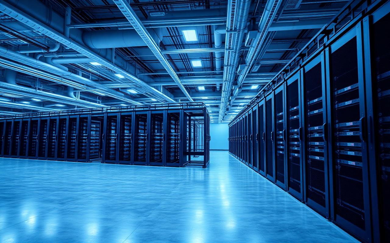 Data centre racks, cabling and power during build