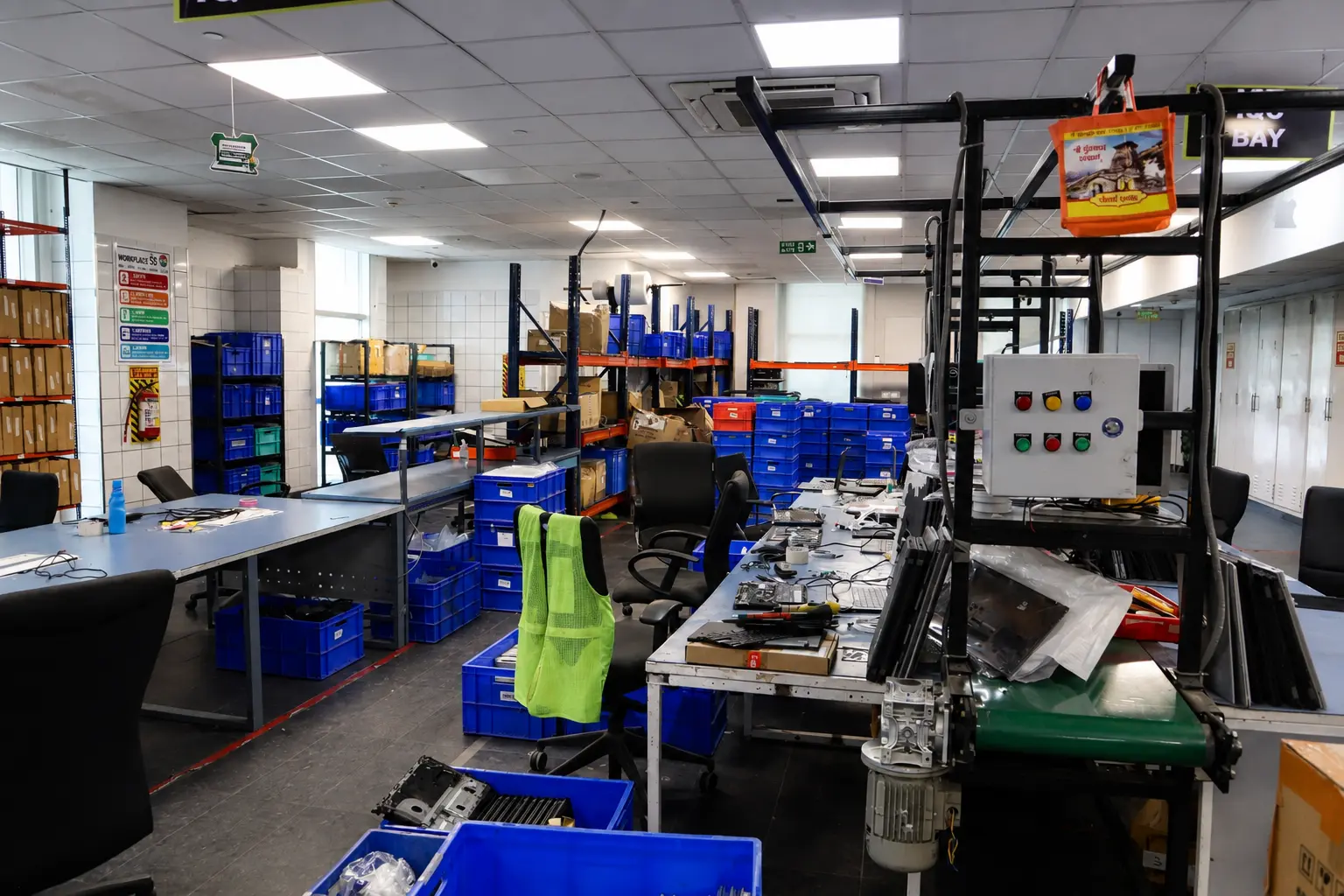 Technical operations floor processing retired enterprise IT assets